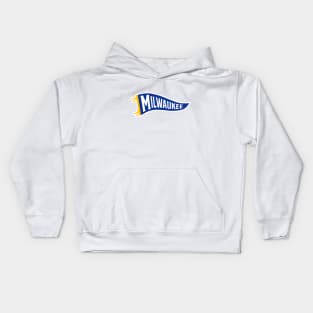 Milwaukee Pennant White Kids Hoodie